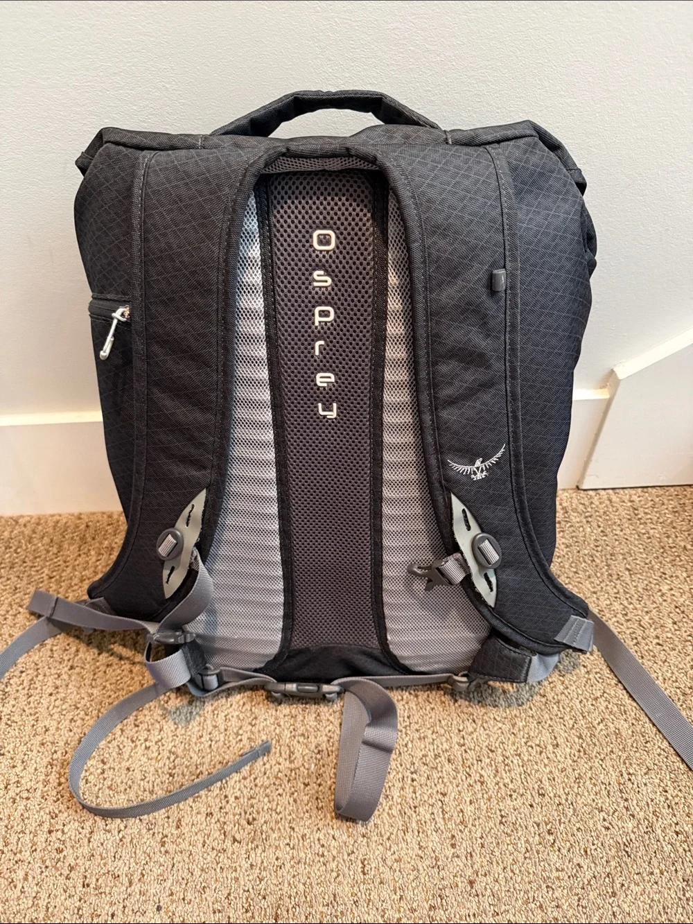 Men's Unisex Black Daypack Backpack Osprey Flap Jack Flapjack Pack School
